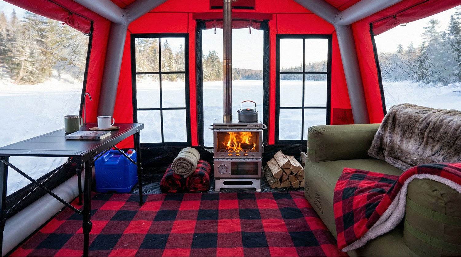 Accessoires de glamping KanSilva avec Brookstone, MallowPod et Edziza.